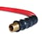Steelman 50-Foot Long Red Rubber 1/2" ID Hose Reel Replacement Air Hose with 1/2" NPT Brass Fittings 96847-IND - alternate 4